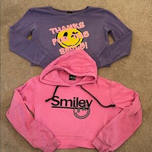 Kids' Pink and Purple Tops Set XL love junkie lot of 2